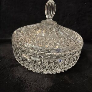 Elegant Crystal Lidded Dish